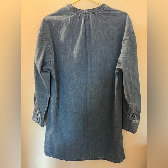 J Crew Indigo Button-Up Shift Dress, NEW - Picture 11 of 11